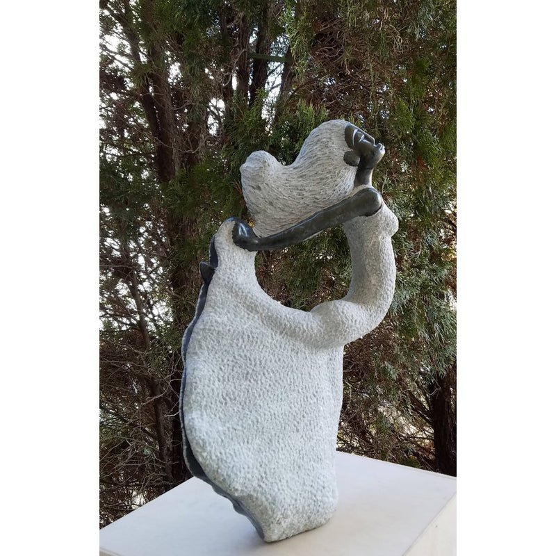 Shona Beautiful Woman in Motion – Hand Carved Springstone Sculpture