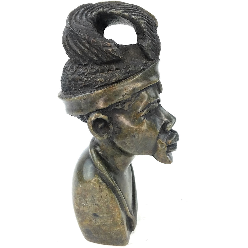 Shona Chief Bust – Handcrafted Stone Sculpture from Zimbabwe