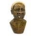 A Shona stone bust depicting a female figure, with a realistic face and a muted color palette.