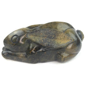 Hand-Carved Stone Rabbit Sculpture