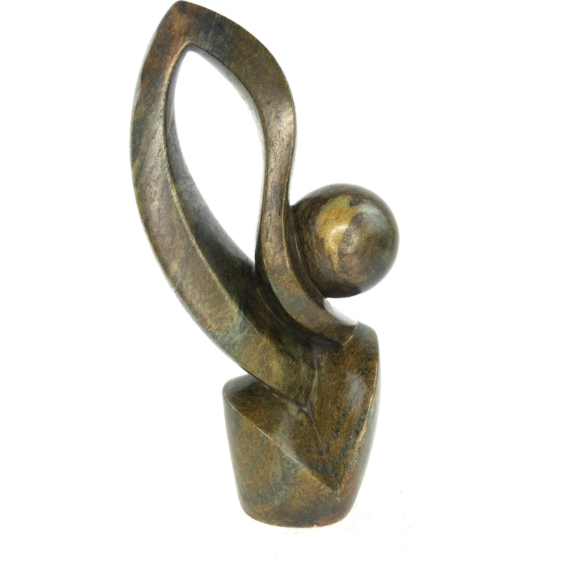 Slender Abstract Flower Sculpture – Shona Stone Art from Zimbabwe