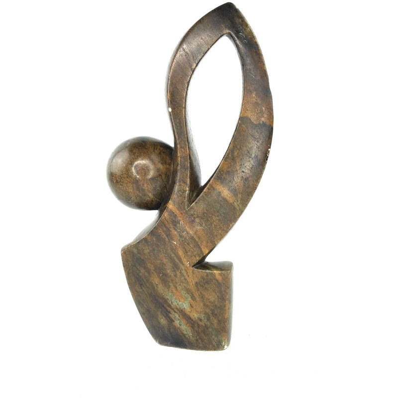 Slender Abstract Flower Sculpture – Shona Stone Art from Zimbabwe