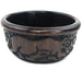 Small Ebony Wood Bowl – Hand Carved Safari Animal Design from Zimbabwe
