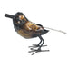Small Recycled Metal Bird Sculpture with Wings Closed | African Fair Trade Art