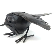 Small Recycled Metal Bird Sculpture – Wings Open
