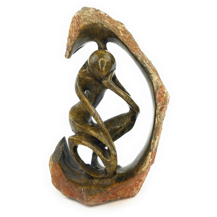Small Soapstone Shona Thinker Statue – Handmade Zimbabwe