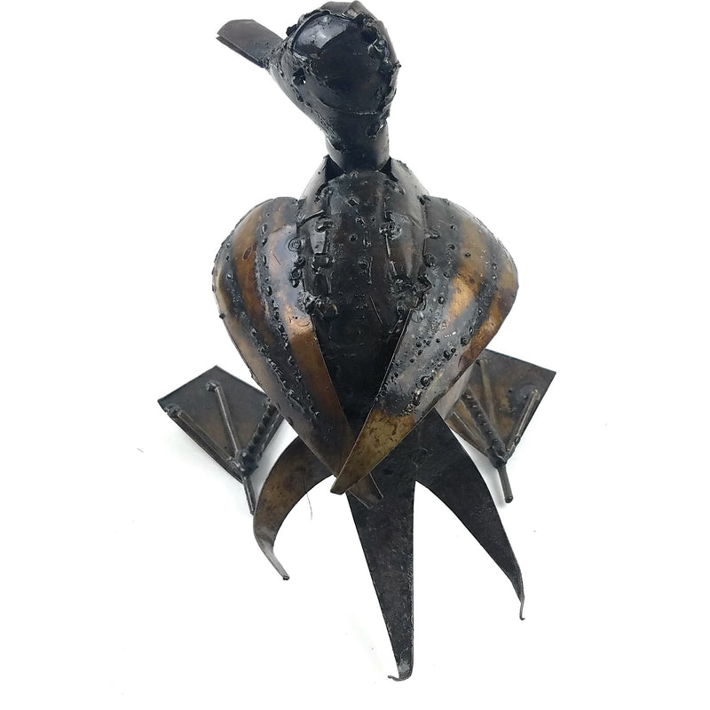 Standing Recycled Metal Duckling | Handmade in Zimbabwe | Fair Trade Sculpture