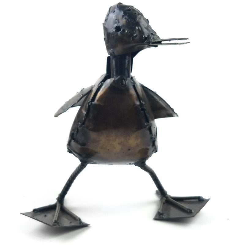 Standing Recycled Metal Duckling | Handmade in Zimbabwe | Fair Trade Sculpture