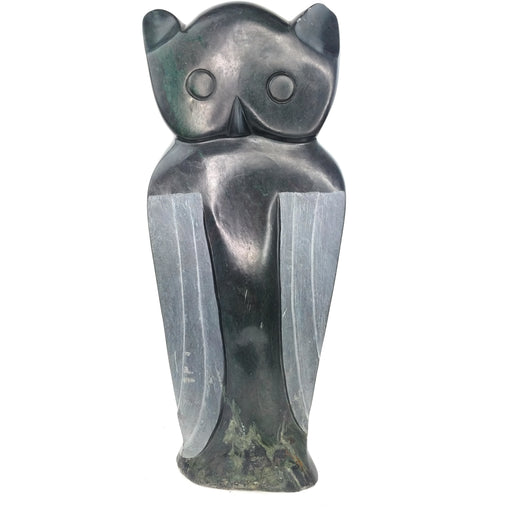 Symbol of Wisdom Owl Sculpture – Large Serpentine by Batsirai K, Zimbabwe