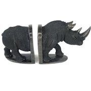 Textured Black Rhino Bookends | Shona Sculpture Zimbabwe