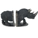 Textured Black Rhino Bookends | Shona Sculpture Zimbabwe