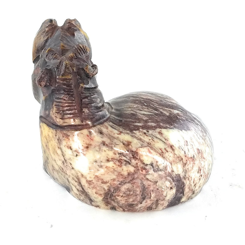 Textured Hippo Sculpture | African Stone Art