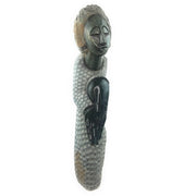 Thankful Woman Sculpture – Hand Carved Shona Green Springstone from Zimbabwe