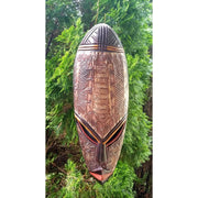 Tribal African Wall Mask – Handmade in Ghana with Metal