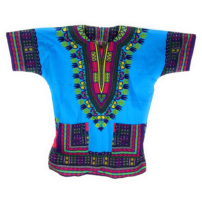 Turquoise Pattern African Dashiki Shirt – Unisex Traditional Print | A Taste of Africa