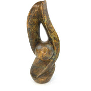 Twisting Abstract Plant Sculpture – Shona Stone Art from Zimbabwe
