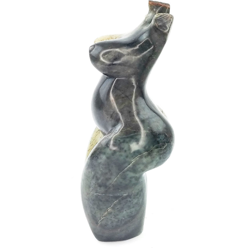 Two-Tone Female Torso Sculpture – Shona African Stone Art