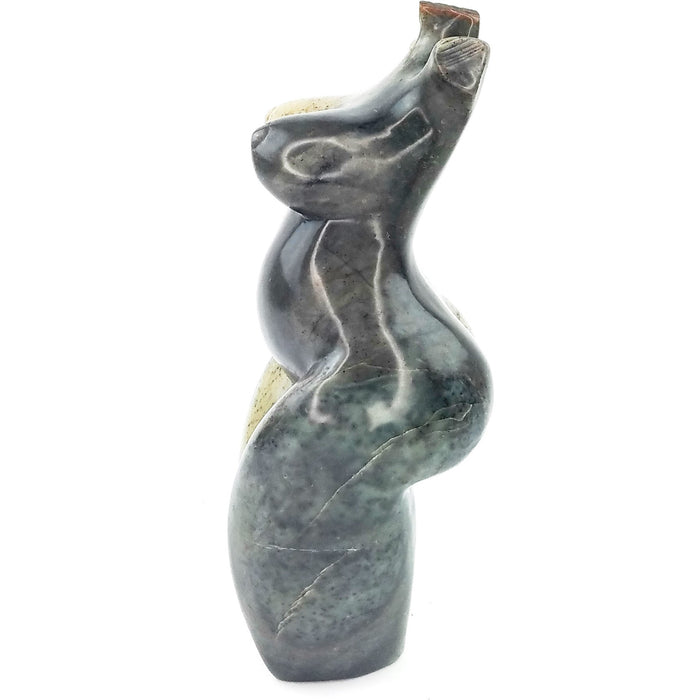 Two-Tone Female Torso Sculpture – Shona African Stone Art