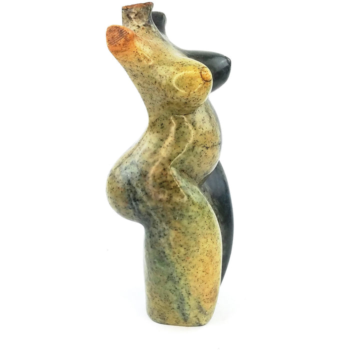Two-Tone Shona Female Torso Sculpture