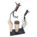 African Drummers Sculpture – Hand-Carved Springstone & Recycled Metal Art from Zimbabwe