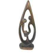 Ukama Family Unity Sculpture – 12.5 Inch Serpentine Stone Handmade Zimbabwe Art