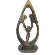 Ukama Family Unity Sculpture – 12.5 Inch Serpentine Stone Handmade Zimbabwe Art