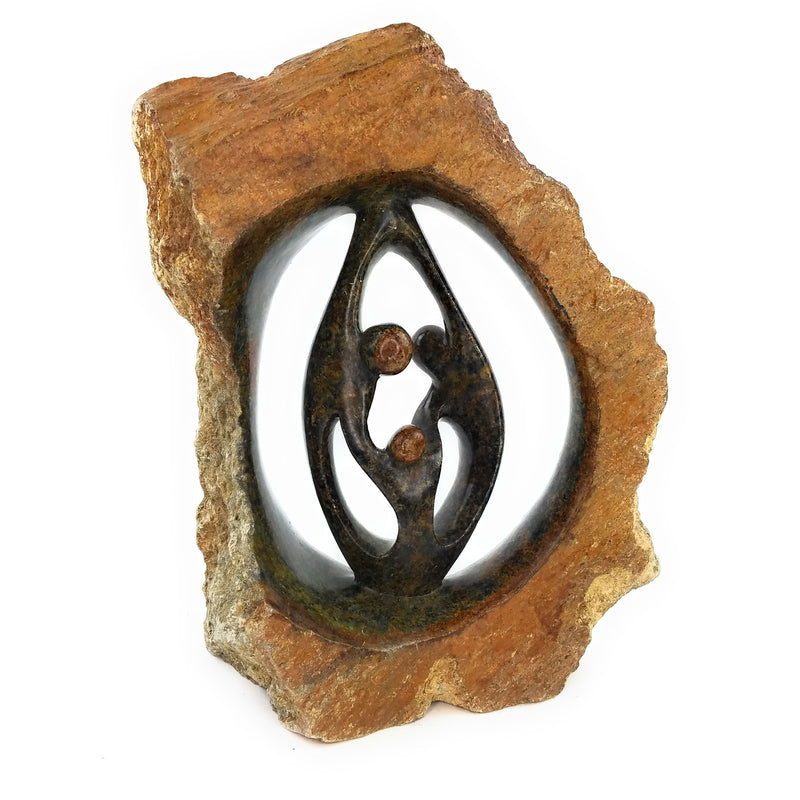 Ukama Family Unity Sculpture | Zimbabwe Stone Art