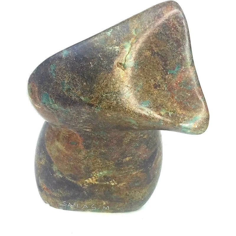 Ukama Family of 3 Sculpture – 8” African Shona Stone Art, Hand Carved in Zimbabwe by Silas M