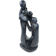 Ukama Family of 4 Circle Sculpture Black Serpentine