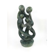 Ukama Family of 4 Green Serpentine Sculpture 18.5”