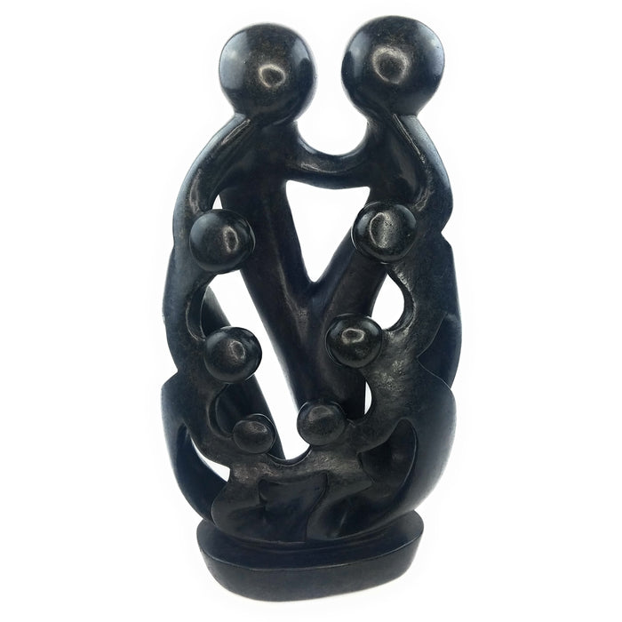 Ukama Family of 8 Sculpture – Hand Carved Shona Serpentine from Zimbabwe