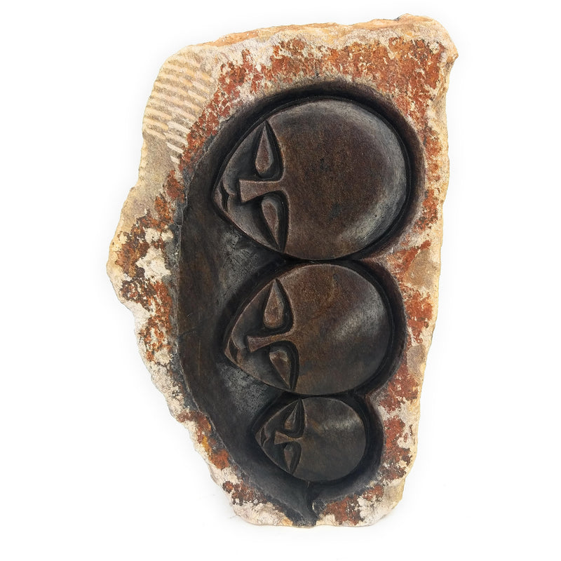 Ukama Family of Three Shona Stone Sculpture | Hand Carved in Zimbabwe