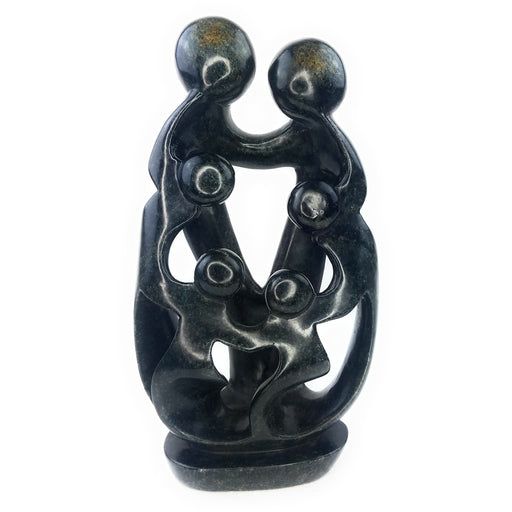 Ukama Shona Family of 6 Sculpture – Hand Carved Serpentine from Zimbabwe