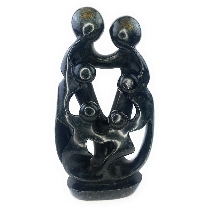 Ukama Shona Family of 6 Sculpture – Hand Carved Serpentine from Zimbabwe