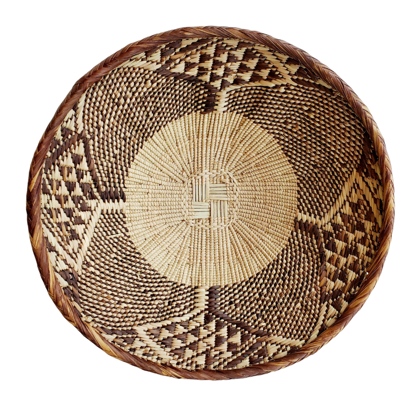 Tonga Wall Basket Hand Woven In Zimbabwe