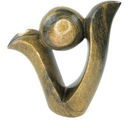 Uplifted Abstract Plant Sculpture – Shona Stone Art from Zimbabwe
