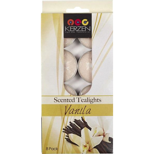 Vanilla Scented Tea Light Candles – Box of 8