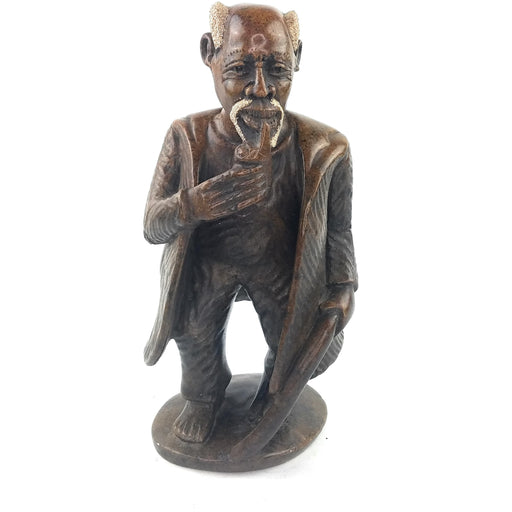 Village Elder Shona Stone Sculpture – Handmade African Art from Zimbabwe