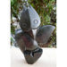 Waving Wise Owl | Black Serpentine Shona Sculpture Zimbabwe