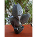 Waving Wise Owl Sculpture – Black Serpentine Hand-Carved in Zimbabwe