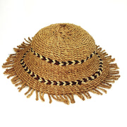 Wicker Sun Hat with Short Tassels – Handmade in Zimbabwe