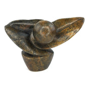 Winged Abstract Plant Sculpture – Shona Stone Art from Zimbabwe