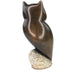 Wise Owl Sculpture on Base – Earthtone Springstone from Zimbabwe