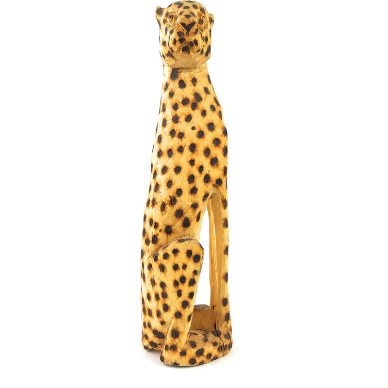 Hand-Carved Wooden Cheetah Sculpture | Shona Art from Zimbabwe