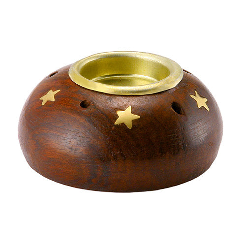 Wooden Cone Incense Burner & Stick Holder – Handcrafted Incense Holder