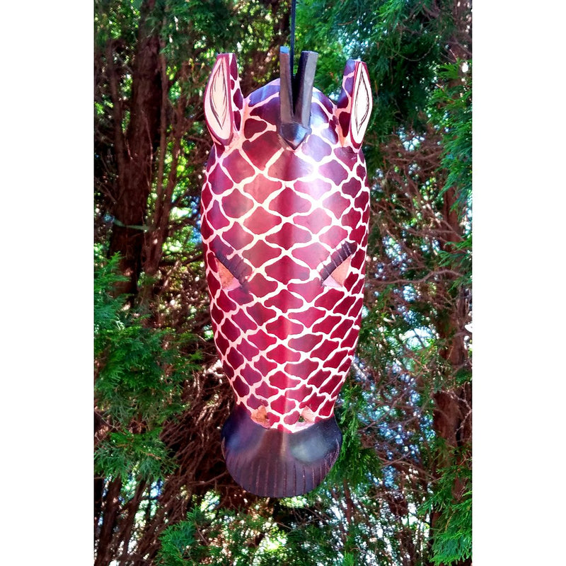 Hand-Carved Wooden Giraffe Wall Mask – Kenyan Safari Art