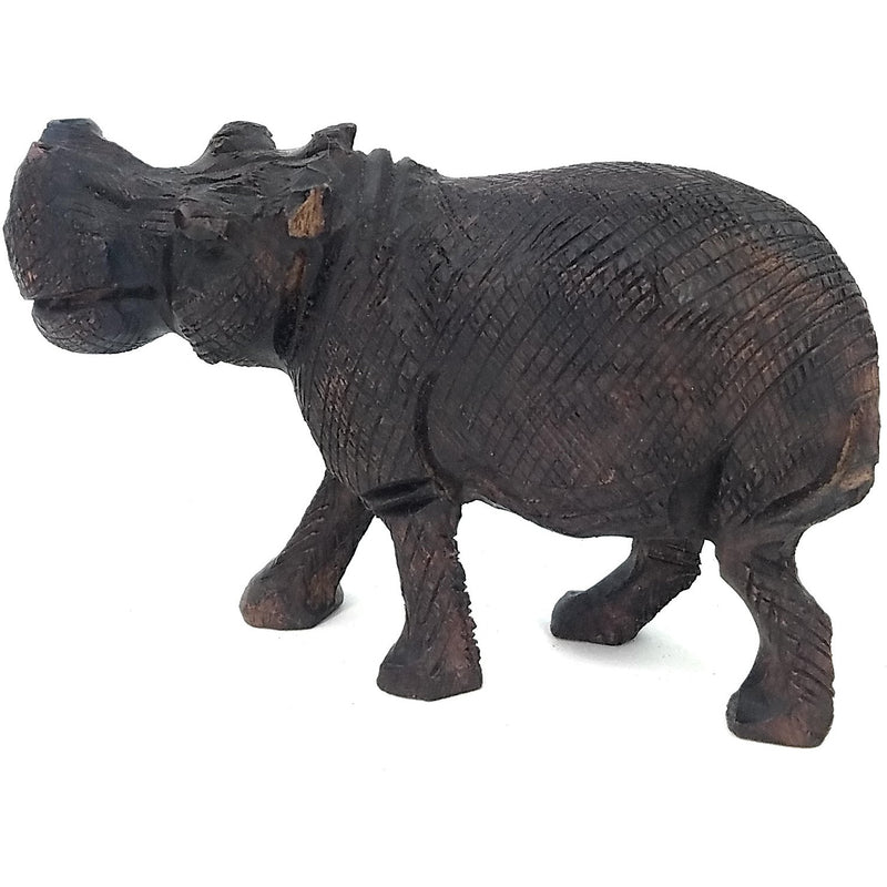 Hand-Carved Ironwood Hippo Sculpture | Shona Art from Zimbabwe