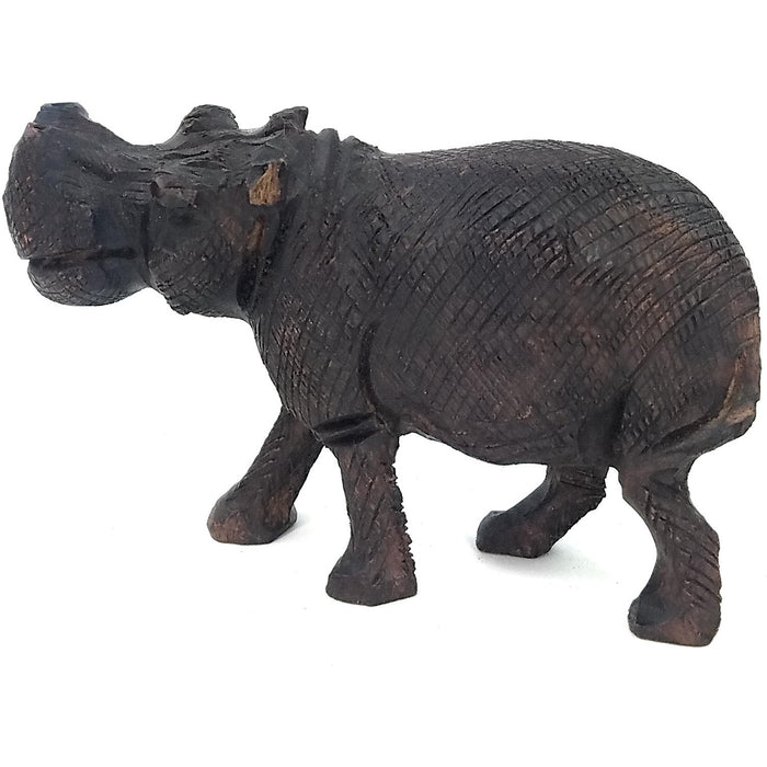 Hand-Carved Ironwood Hippo Sculpture | Shona Art from Zimbabwe