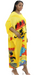 African Kaftan Dress – Yellow Working Women With Gourds