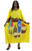 Yellow African Musicians Kaftan Dress